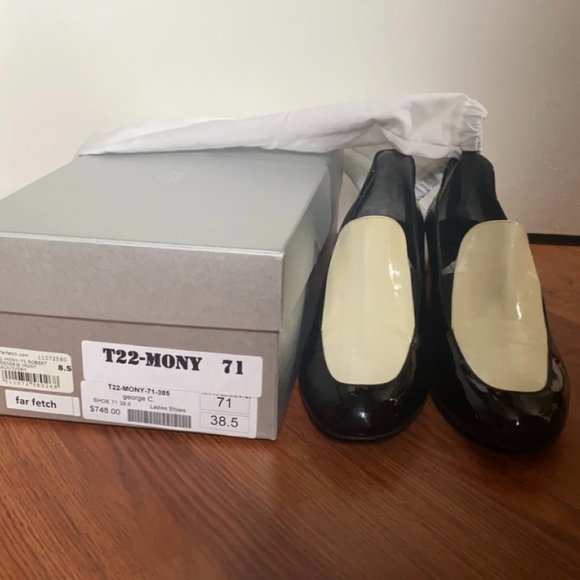 Robert Clergerie black/ivory patent leather heels - Picture 2 of 6